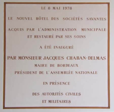 Plaque inauguration