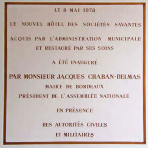 plaque inauguration USAQUITAINE